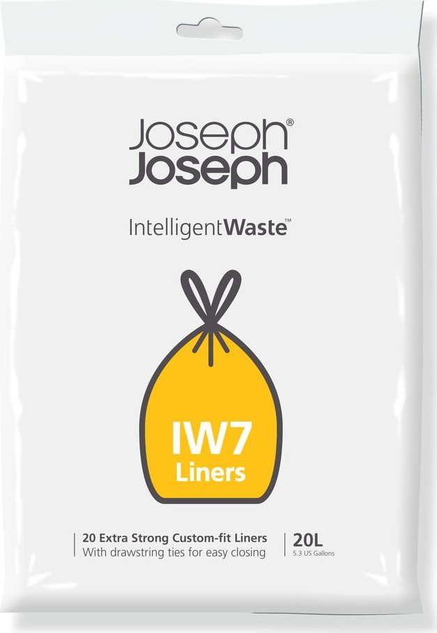 Stahovací pytle na odpadky v sadě 20 ks 20 l IntelligentWaste IW7 – Joseph Joseph