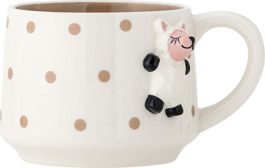 Bílý hrnek z kameniny 370 ml Dolly – Bloomingville Mini