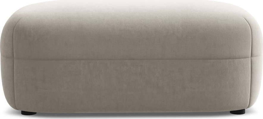 Béžová sametová podnožka Moana – Makamii