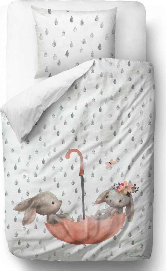 Dětské povlečení z bavlněného saténu Butter Kings Fox Bunnie, 100 x 130 cm