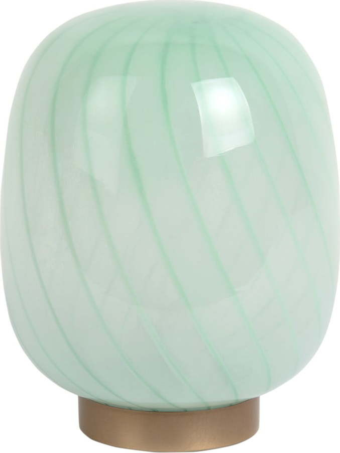 Světle zelená stolní lampa se skleněným stínidlem (výška 20 cm) Summer Globe – Leitmotiv