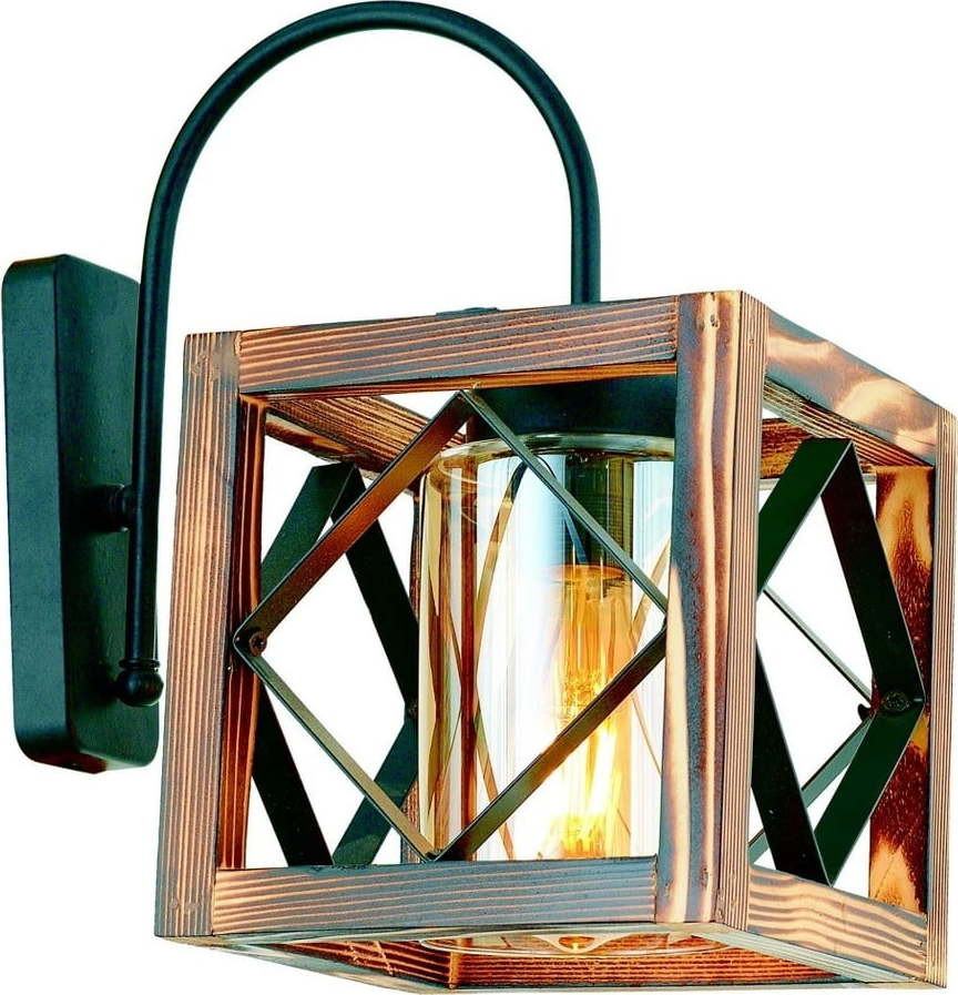 Nástěnné svítidlo z jedlového dřeva Zikzak Camlı Aplik