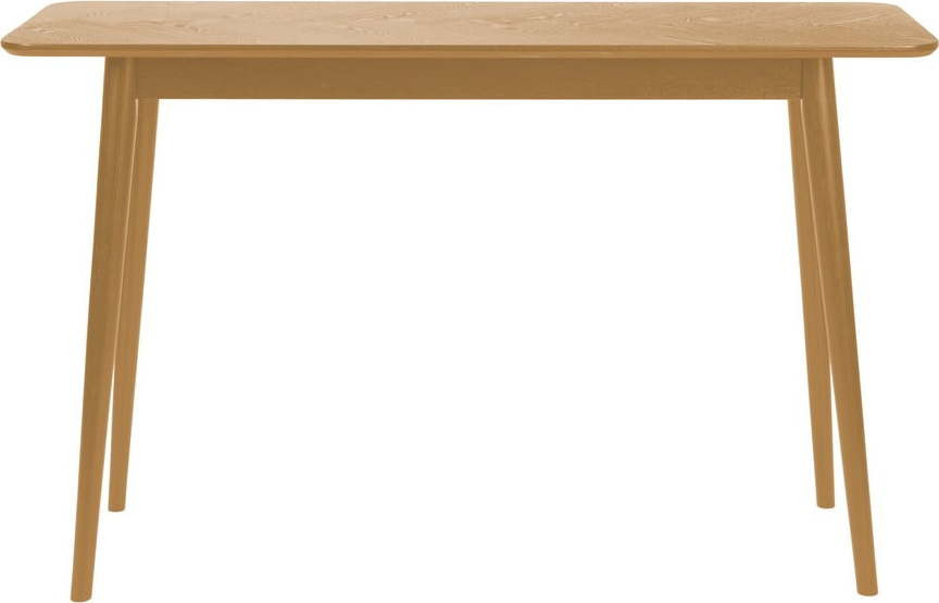 Konzolový stolek s deskou v dubovém dekoru v přírodní barvě 40x120 cm Fabio – White Label