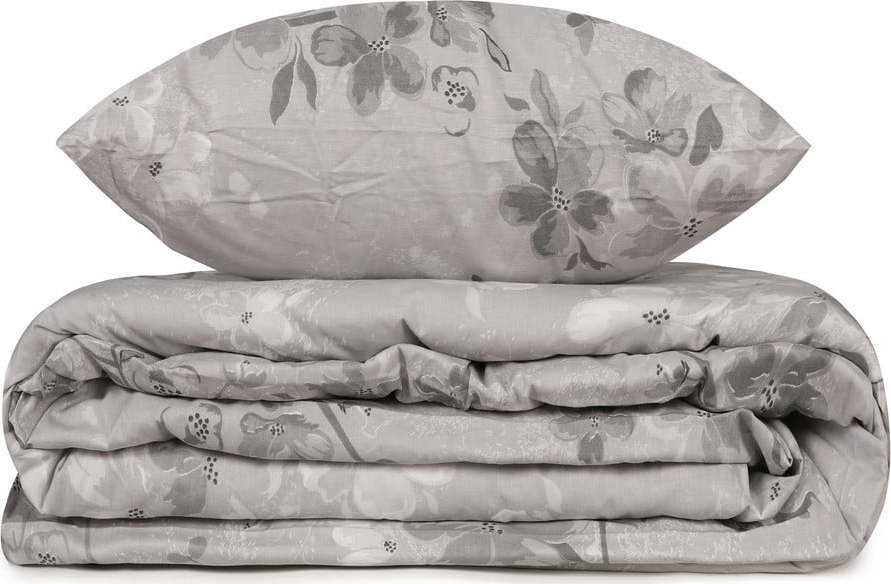 Šedé povlečení na jednolůžko z bavlny Renforcé 140x200 cm Elena – Mijolnir