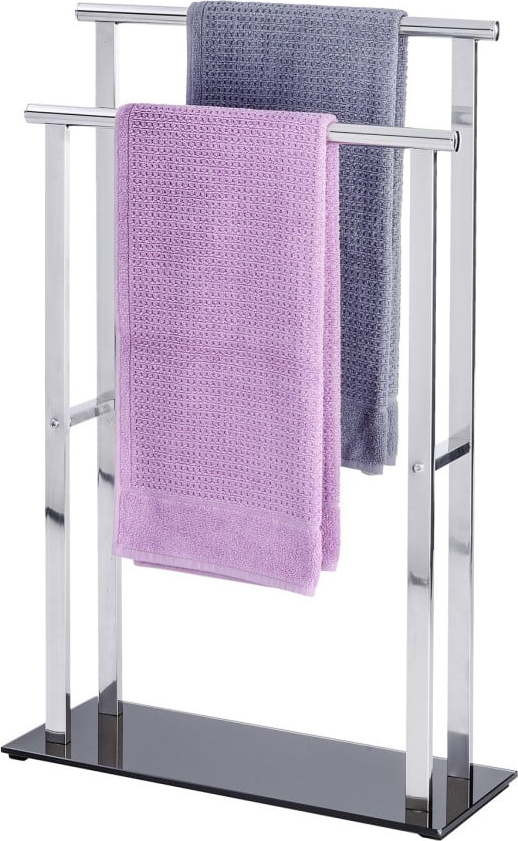 Stojan na ručníky z nerezové oceli v leskle stříbrné barvě Lava – Wenko
