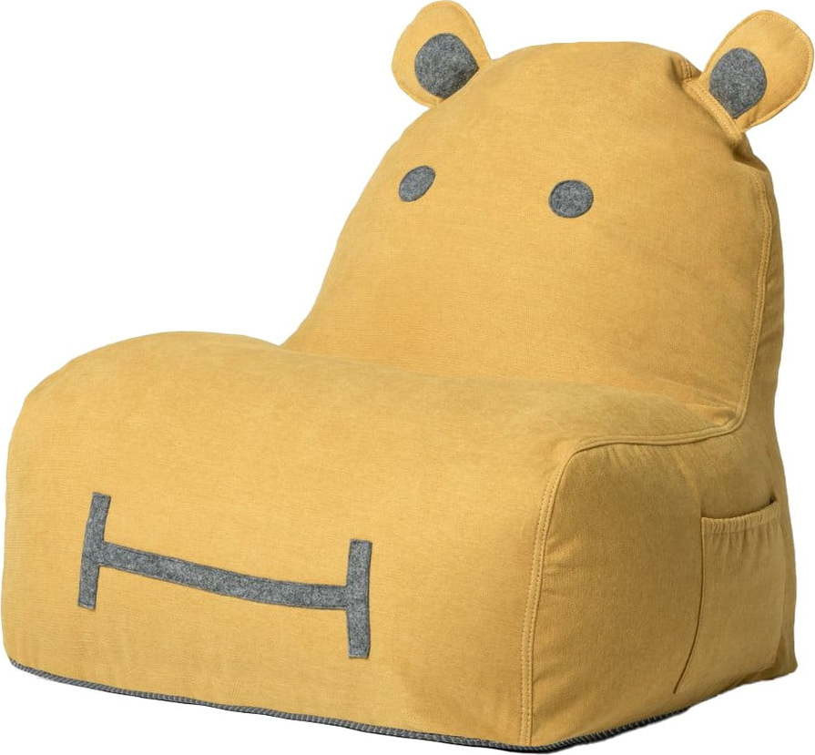 Žlutý dětský sedací vak Hippo – The Brooklyn Kids