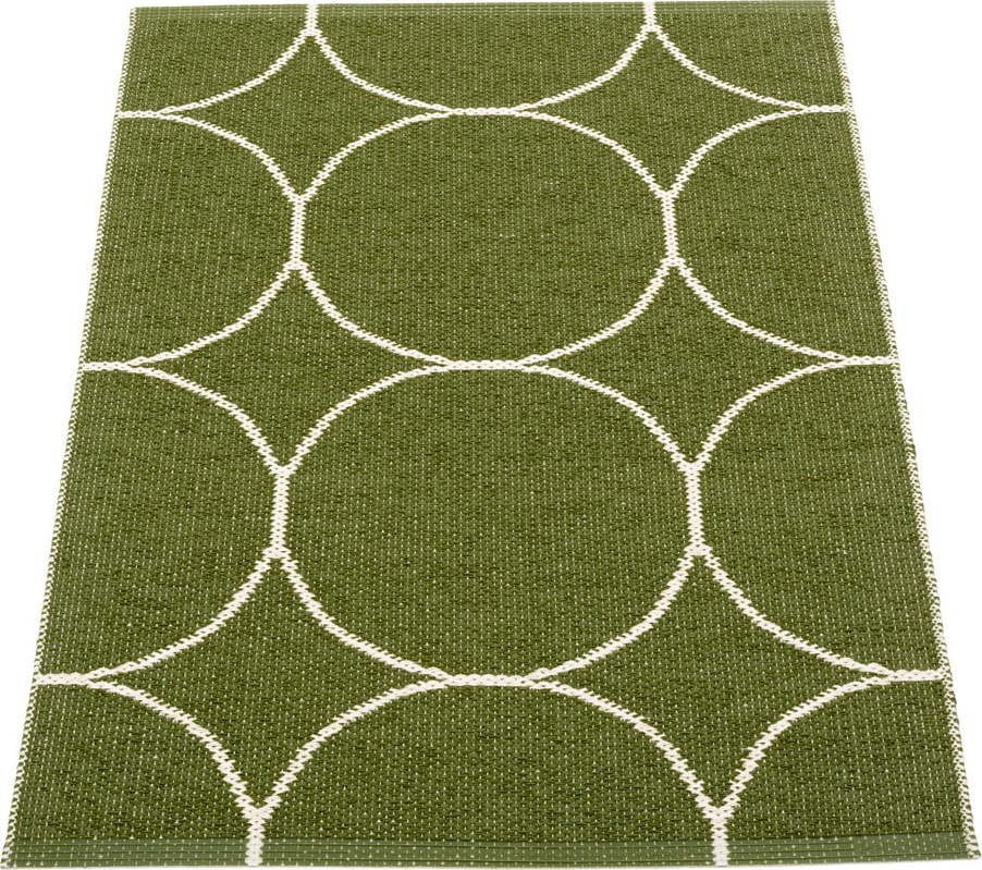 Tmavě zelený vnitřní a venkovní koberec 70x100 cm Boo Dark Olive – Pappelina