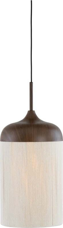 Tmavě hnědé závěsné svítidlo s textilním stínidlem ø 22 cm Dania – Light & Living