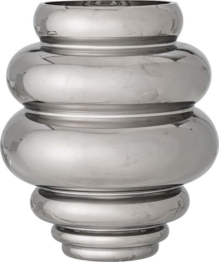 Skleněná ručně vyrobená váza ve stříbrné barvě (výška 24 cm) Zorya – Bloomingville