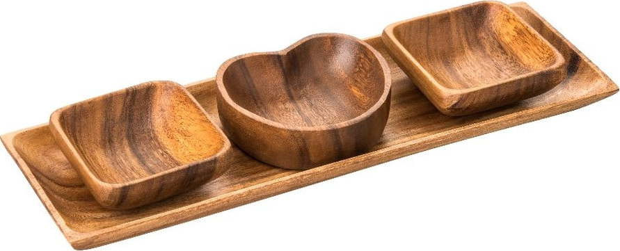 Servírovací misky s tácem 4 ks Kora – Premier Housewares