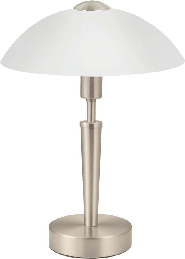 Šedá stmívatelná stolní lampa se skleněným stínidlem (výška 35 cm) SOLO 1 – EGLO