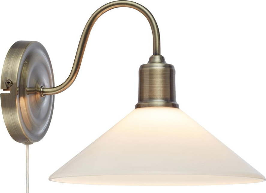 Nástěnné svítidlo v bílo-mosazné barvě Vela – Markslöjd