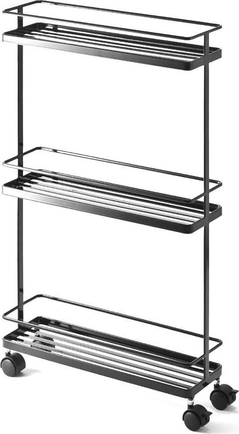 Černý kovový pojízdný regál 38x66 cm Tower – YAMAZAKI