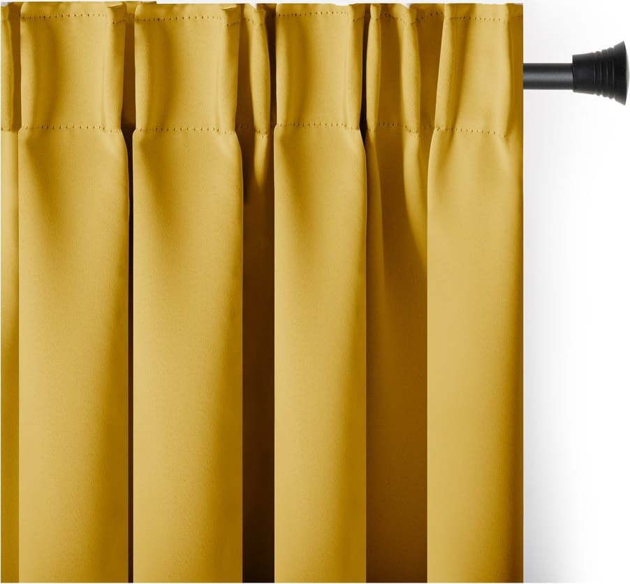 Žlutý zatemňovací termo závěs 140x270 cm Pleat – Restilo