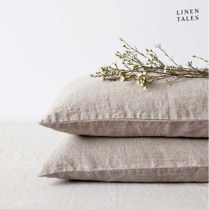 Lněný povlak na polštář 80x80 cm Natural – Linen Tales