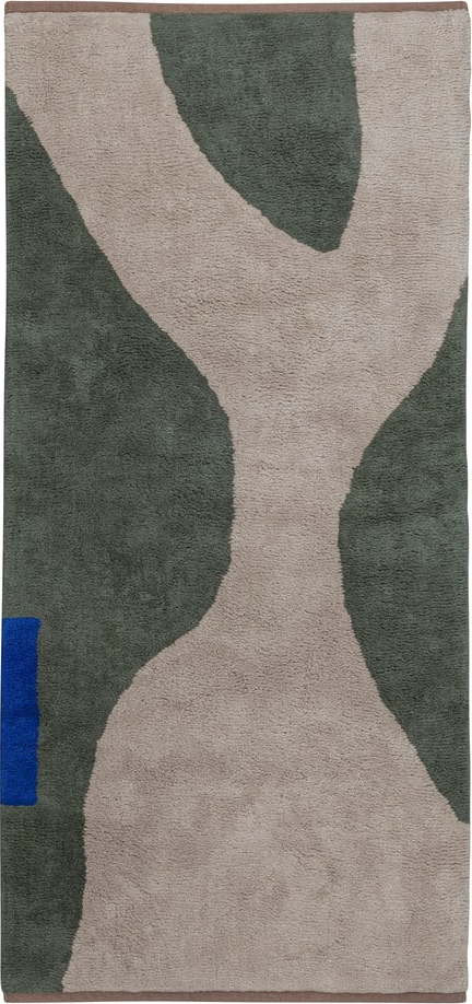 Tmavě zelený pratelný bavlněný běhoun 70x150 cm Figura – Mette Ditmer Denmark