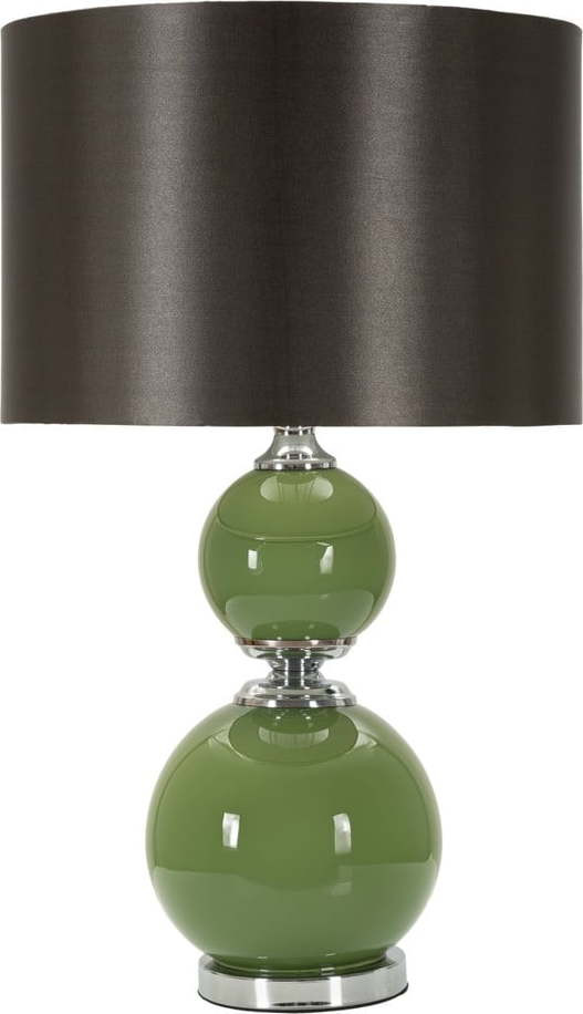 Zeleno-šedá stolní lampa s textilním stínidlem (výška 65 cm) Eva – Mauro Ferretti