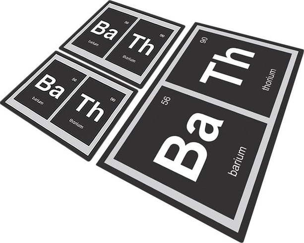 Černé koupelnové předložky v sadě 3 ks 60x100 cm Barium – Foutastic