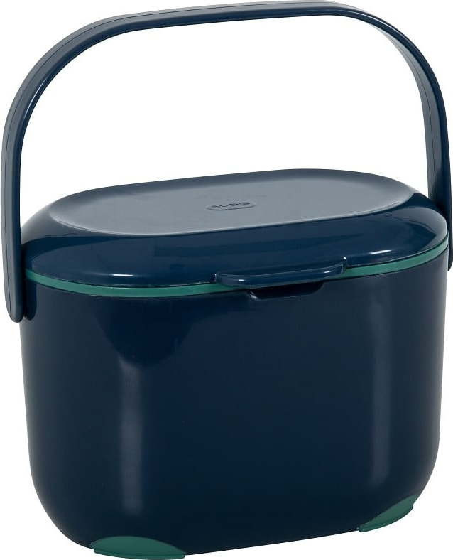 Modro-zelená nádoba na kompostovatelný odpad Addis Caddy, 2,5 l