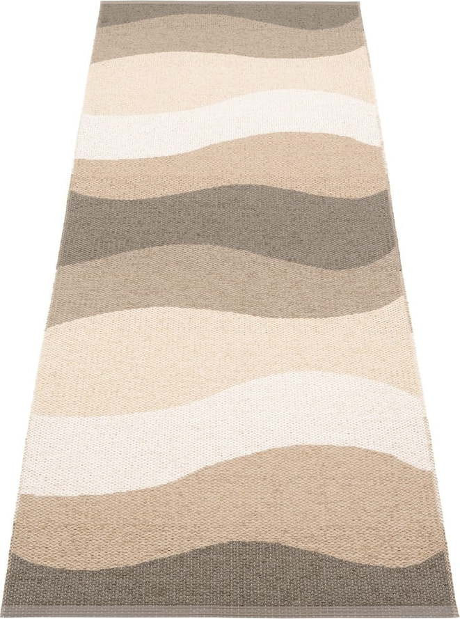 Hnědo-béžový vnitřní a venkovní běhoun 70x200 cm Urvi Earth – Pappelina