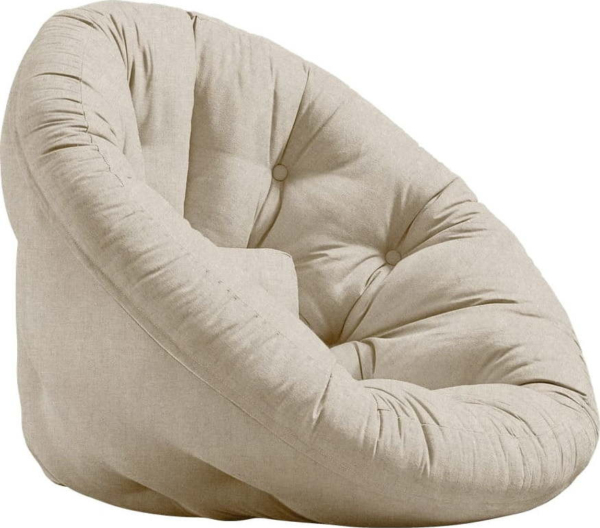 Béžové lněné křeslo Nido - Karup Design