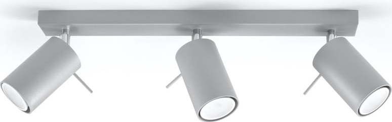 Šedé stropní svítidlo Nice Lamps Etna, délka 45 cm