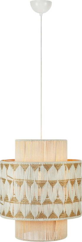 Závěsné svítidlo v přírodní barvě se stínidlem z textilu a juty ø 45 cm Ano – Markslöjd