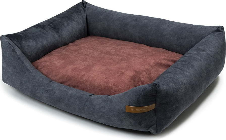 Vínovo-tmavě šedý pelíšek pro psa 65x75 cm SoftBED Eco M – Rexproduct