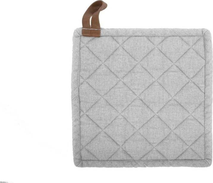 Sada 2 šedých bavlněných kuchyňských chňapek Tiseco Home Studio, 20 x 20 cm