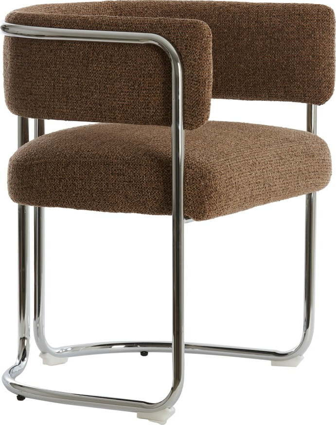 Hnědá kovová jídelní židle Adante – Light & Living