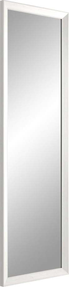 Nástěnné orámované zrcadlo v dekoru bílého dřeva Styler Paris, 47 x 147 cm