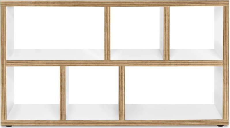 Knihovna v bílo-přírodní barvě 150x83 cm Berlin – TemaHome