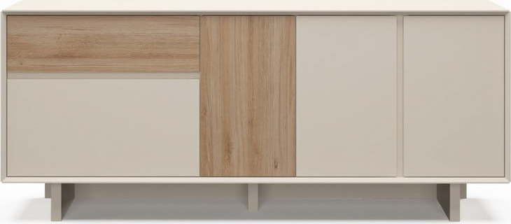 Komoda v béžové a přírodní barvě v dekoru dubu 180x76x45 cm Carpi – Marckeric