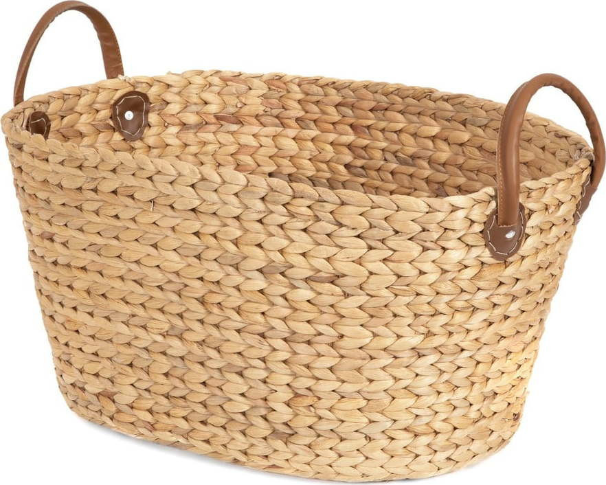 Koš na prádlo z mořské trávy v přírodní barvě 100 l Belize – Compactor