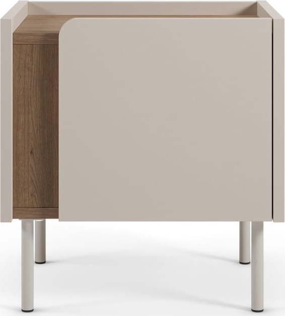 Noční stolek v dekoru dubu v krémovo-přírodní barvě Lucile – Marckeric