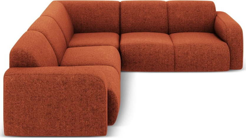 Rohová pohovka v cihlové barvě (variabilní roh/do L) Molino – Micadoni Home