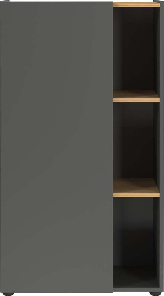 Antracitová knihovna v dekoru dubu 61x110x34 cm Adrano – Germania