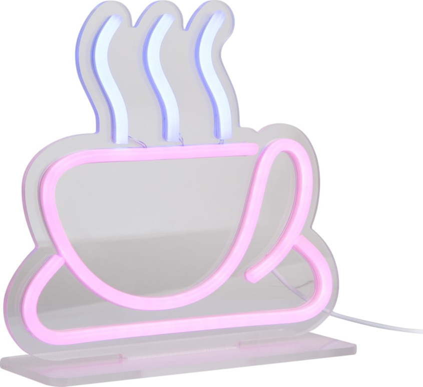 Růžová LED neonová světelná dekorace 5 W Coffee – Leitmotiv