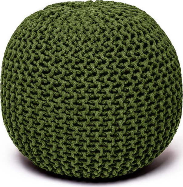 Olivově zelený sedací puf Bonami Essentials Jagger