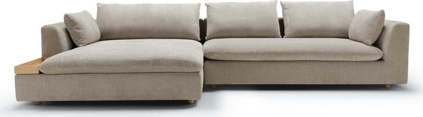 Béžová rohová pohovka (levý roh) Milou – Sits