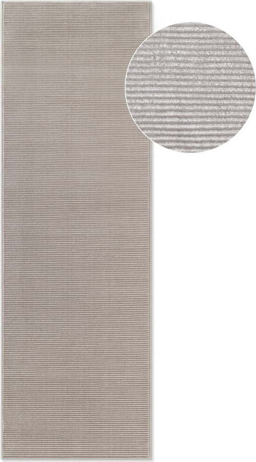 Šedo-krémový běhoun 80x240 cm Perles Dolomite – Elle Decoration