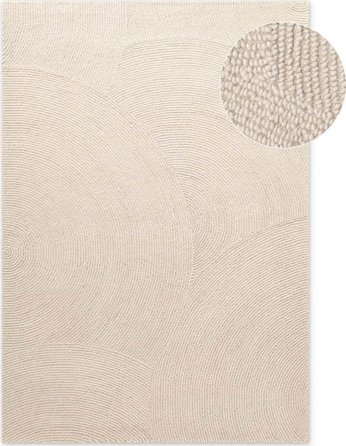 Ručně tkaný vlněný koberec ve světle přírodní barvě 120x180 cm Eleni Natural White – Hanse Home