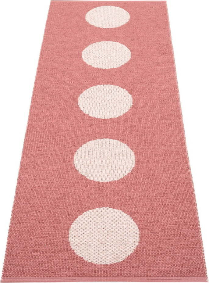Světle červený vnitřní a venkovní běhoun 70x200 cm Vera Pop Blush – Pappelina