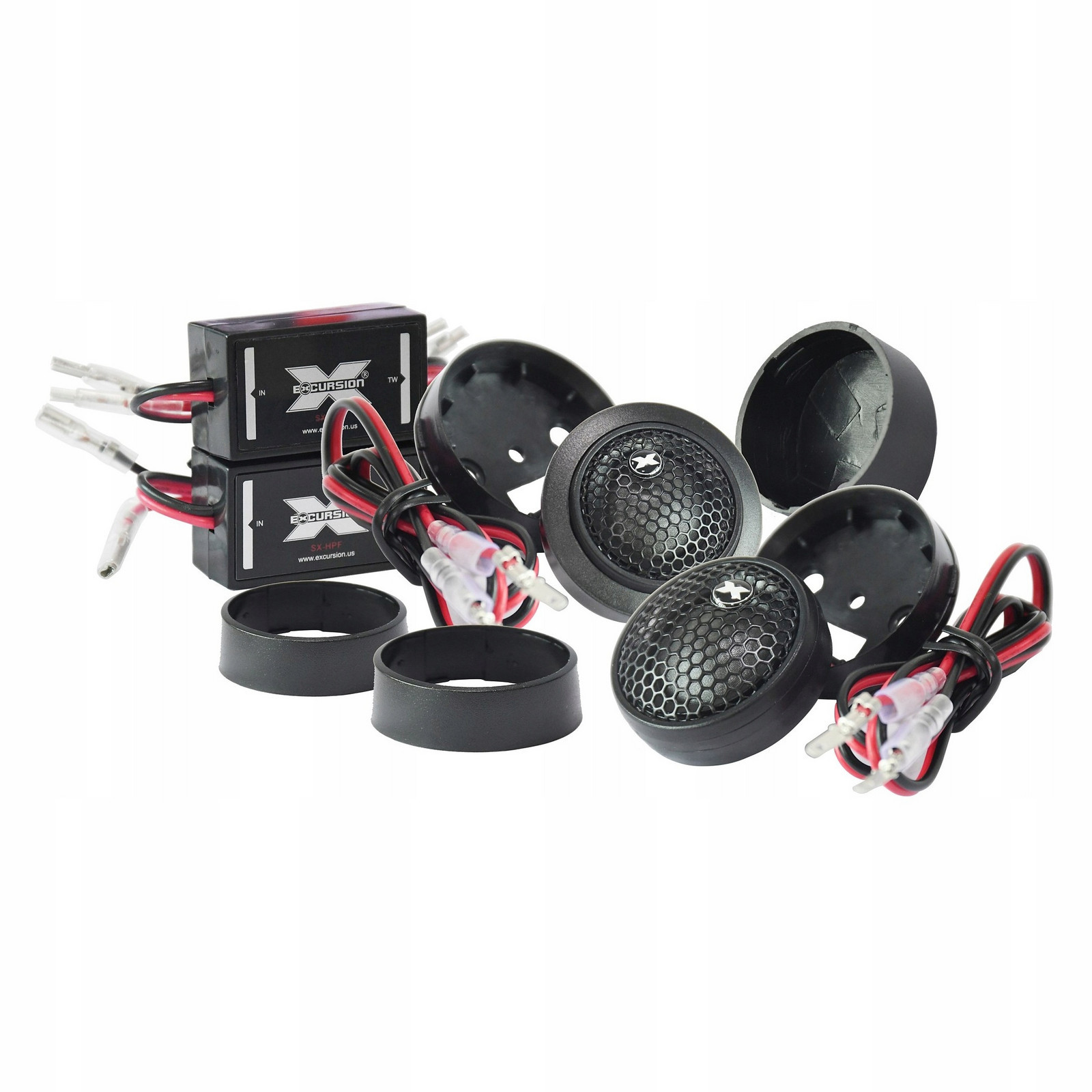 2 x Excursion SX-2S výškové reproduktory tweetery 20 mm pasivní výhybky
