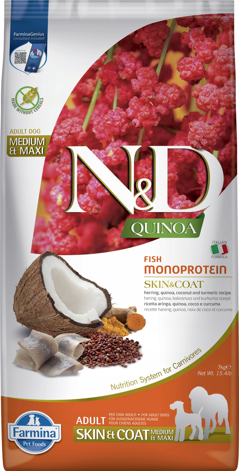 Nd Quinoa Skin Coat Adult Herring 7kg Sleď Med/Maxi