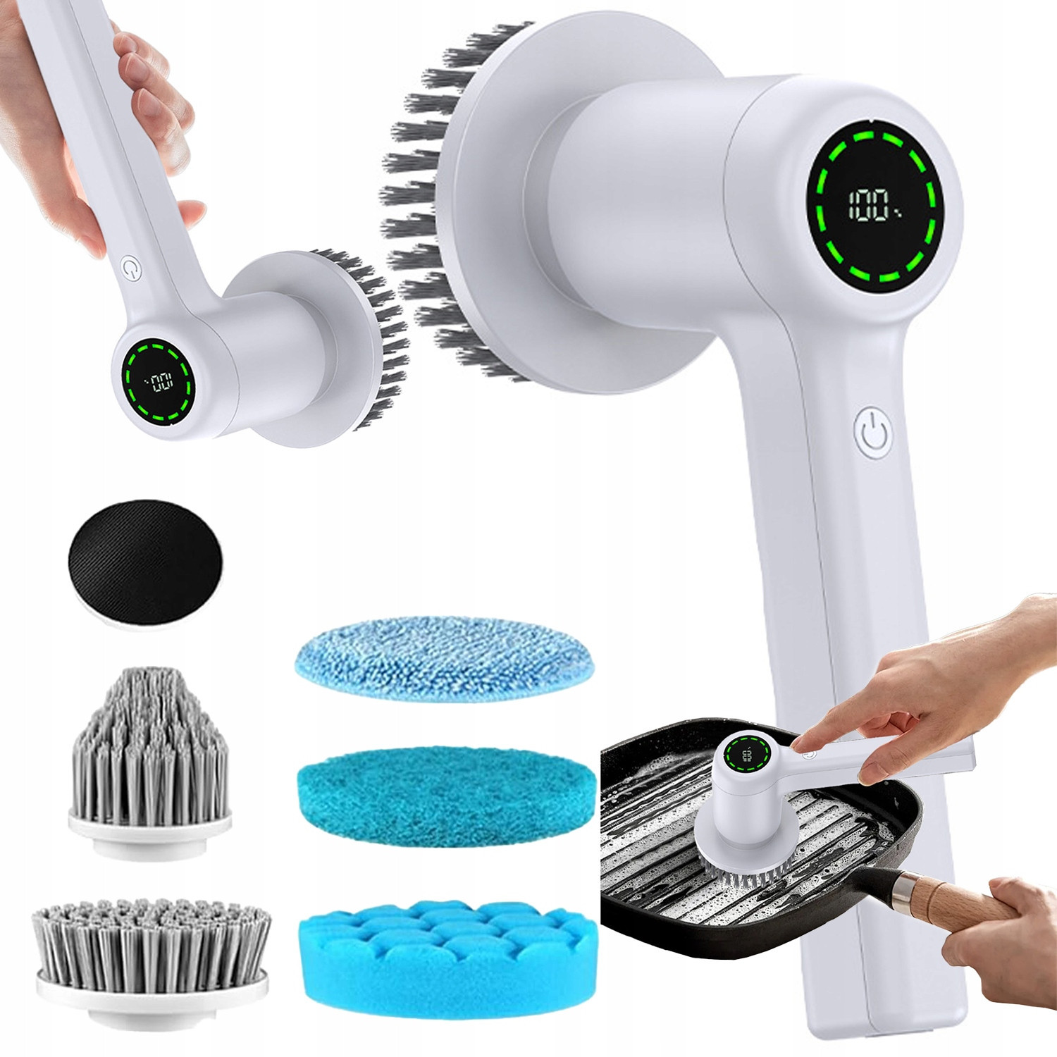 Elektrický Čisticí Kartáč Rotační Kartáč 100W IPX7 Usb-c Pro Čištění