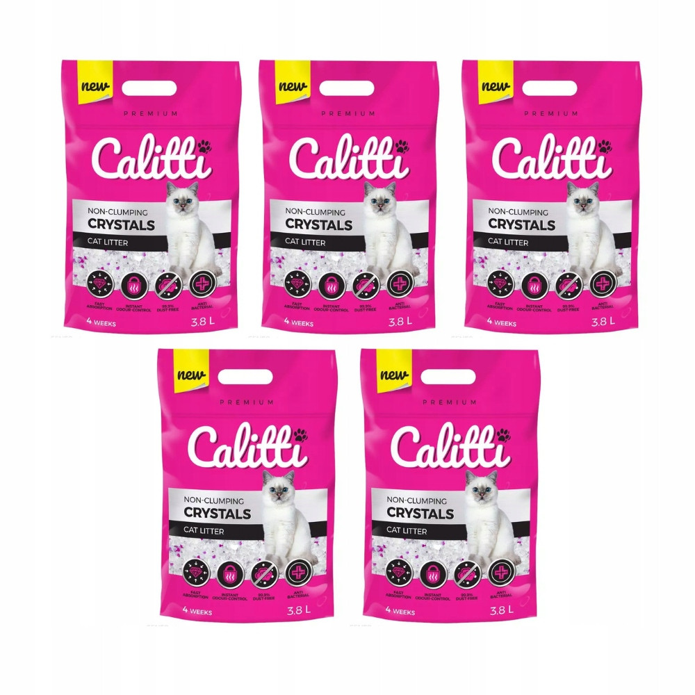 Sada silikonových svíček Calitti pro kočky Crystals 3,8 l * 5 ks