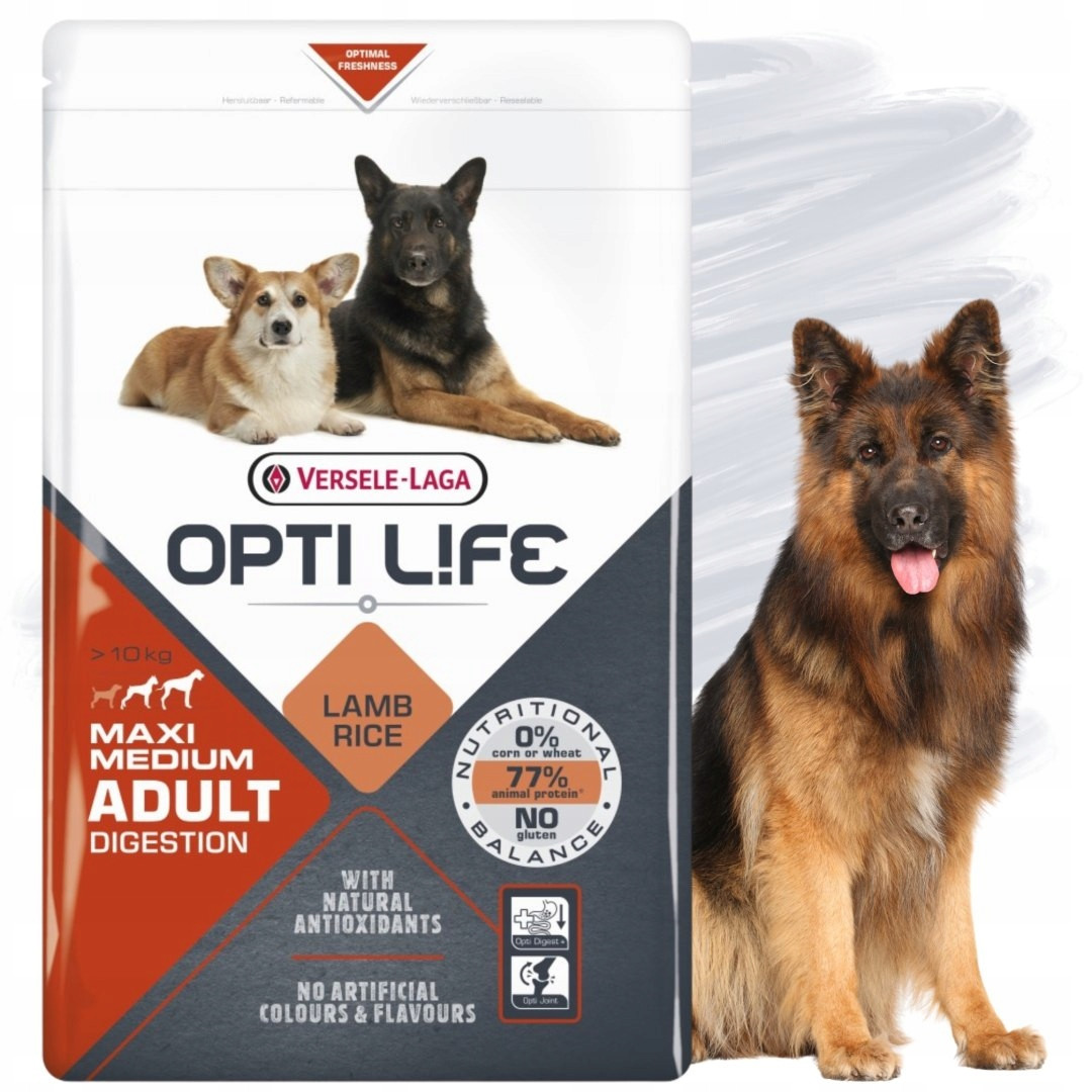 Versele Laga Opti life Adult Digestion Medium & Maxi 2,5 kg Krmivo pro psy