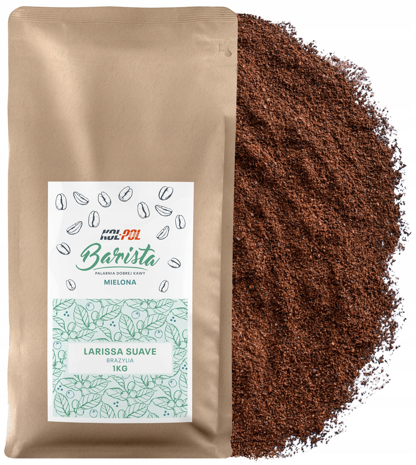 Mletá Káva 1 kg Káva 100% Arabica Čerstvě pražená Larissa Suave x Kol-Pol