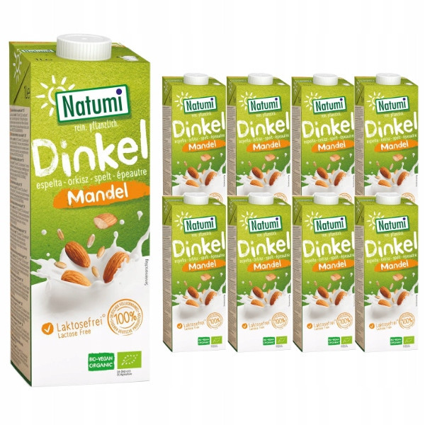 8x Špaldovo-mandlový nápoj bez přidaných cukrů Naura